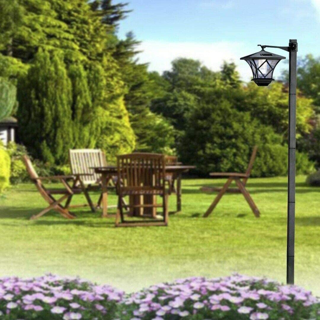 Dovhmoh 1.5M LED Solar Powered Garden Lamp Post - Decorative Waterproof Outdoor Lantern Lights for Pathway, Driveway, Yard, Porch image number 2