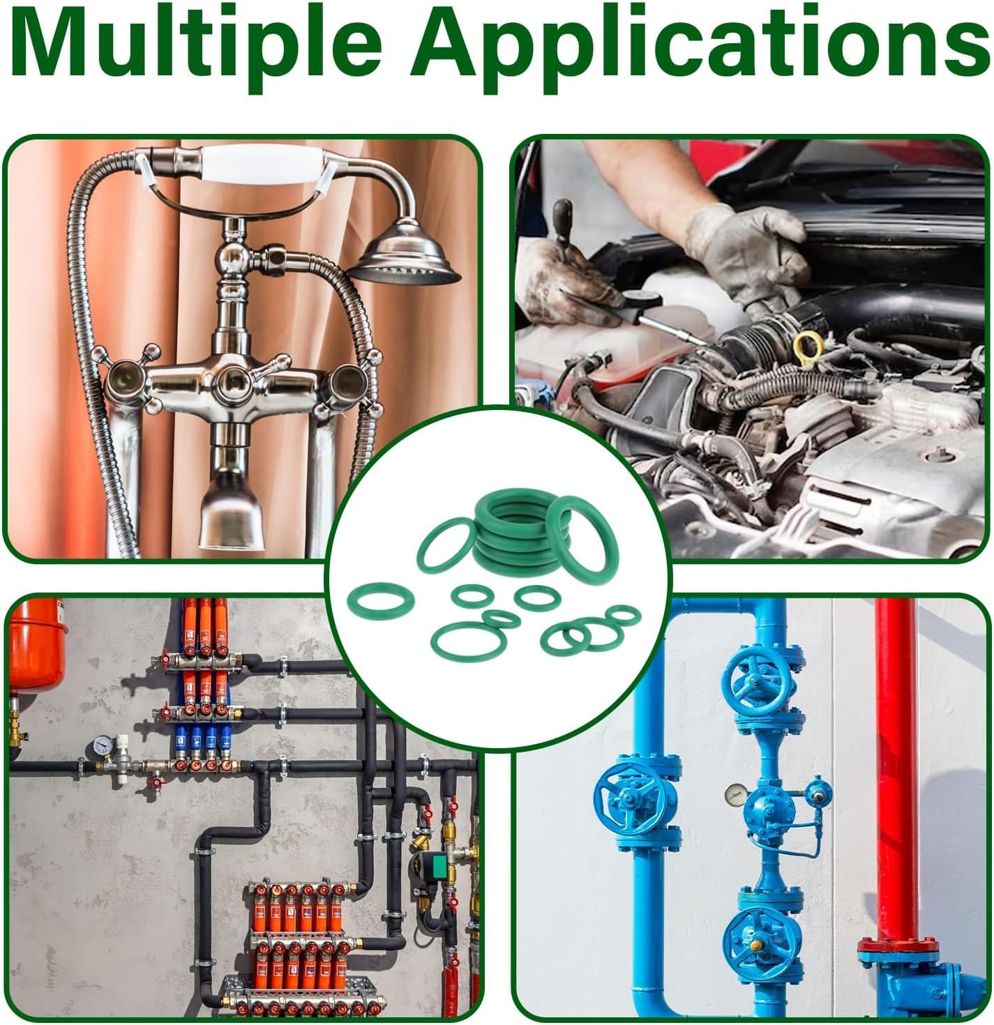 270 Pcs O Rings Kit Car Air Conditioning Compressor Seals O-Ring Rubber Seals AC O Ring Sealing O Rings Gasket Assortment Set for A/C Professional Plumbing Automotive