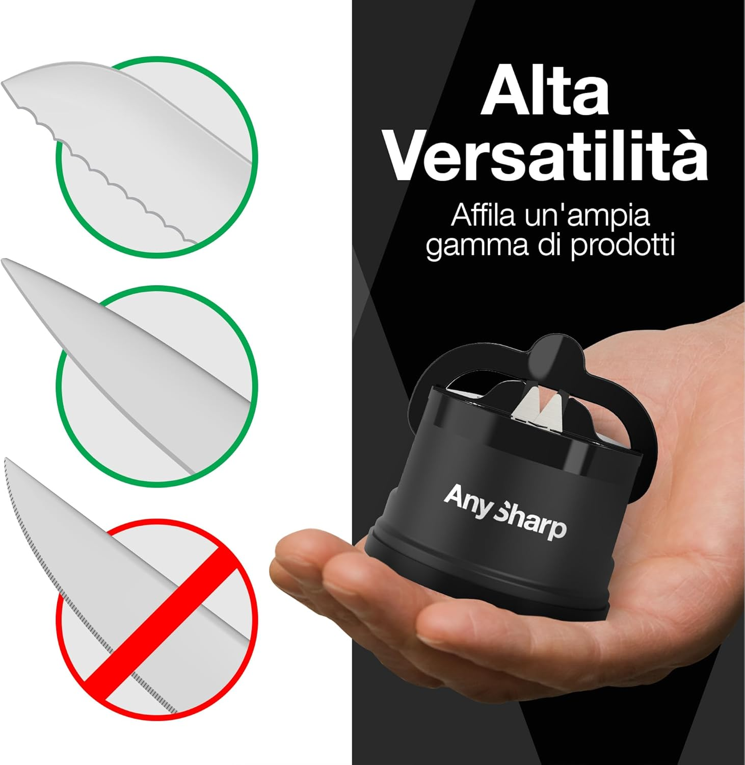 Anysharp Classic Knife Sharpener, Black image number 4