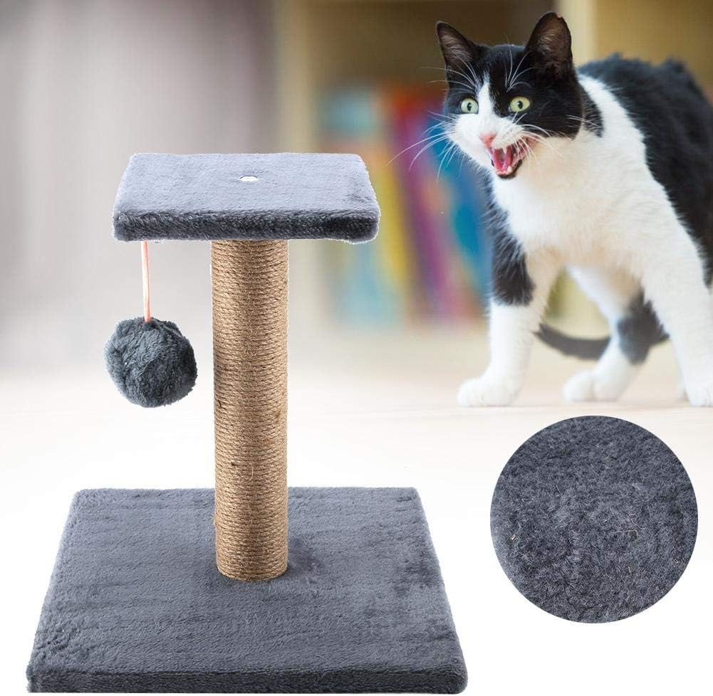 EVTSCAN Pet Cat Scratching Post, Cardboard Toy Claw Scratcher with Sisal Rope Small Cat Trees for Young and Adult Cats(深灰色) image number 6