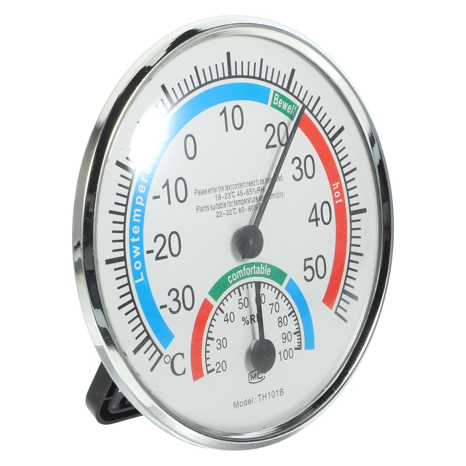 Bestonzon Indoor Outdoor Thermometer Hygrometer with Clear Scale Abs Material Compact Wall-Hanging Temperature Humidity Gauge for Patio Garden Home Use image number 4