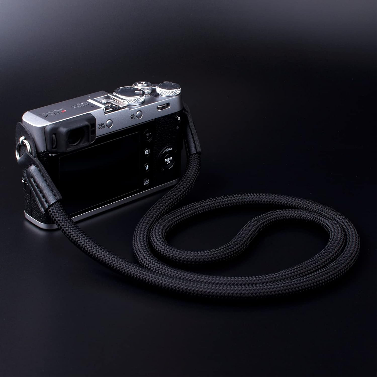 VKO Mirrorless Camera Neck Strap Compatible for Sony A6000 A6300 A6500 A5100 A5000 RX1R RXIRII RX10 RX10II RX10III RX10IV Cameras Climbing Rope Shoulder Strap Black - Black White image number 6