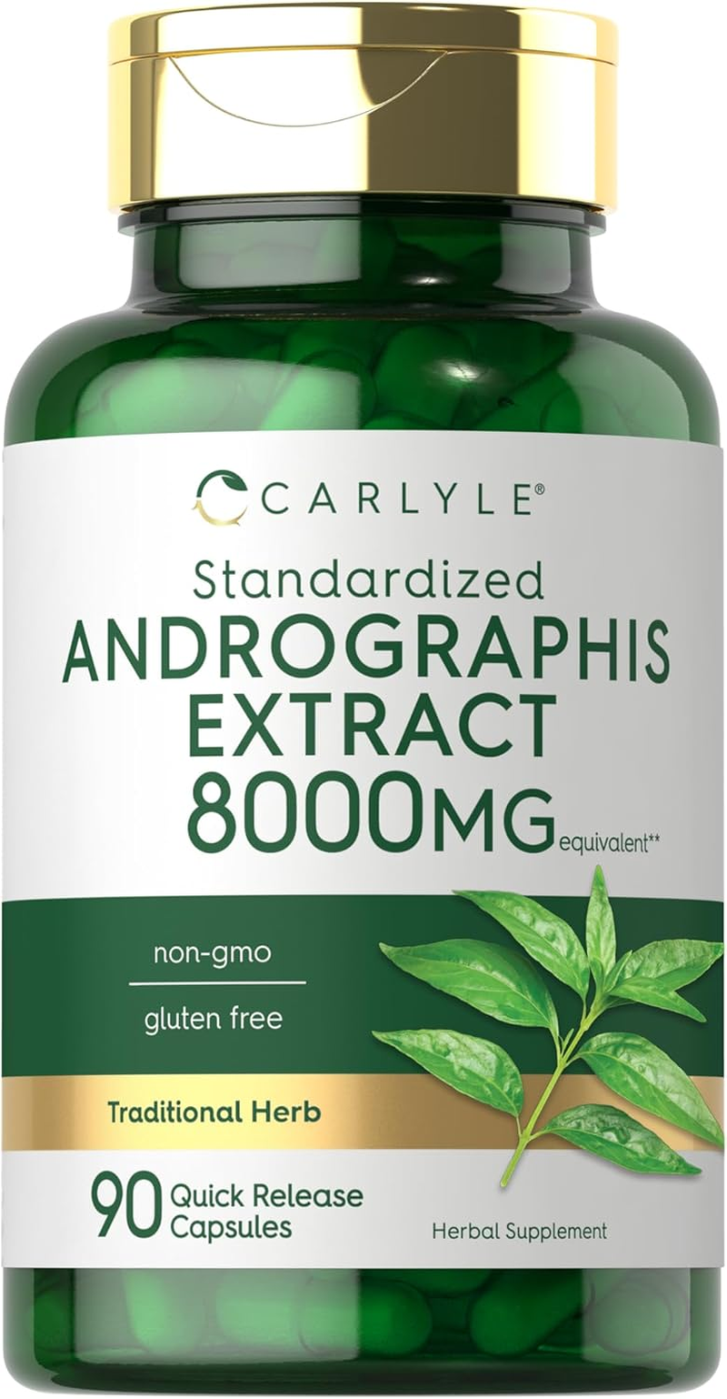 Andrographis Paniculata Capsules | 8000 Mg | 120 Capsules | Non-Gmo & Gluten Free Supplement | by Carlyle image number 4