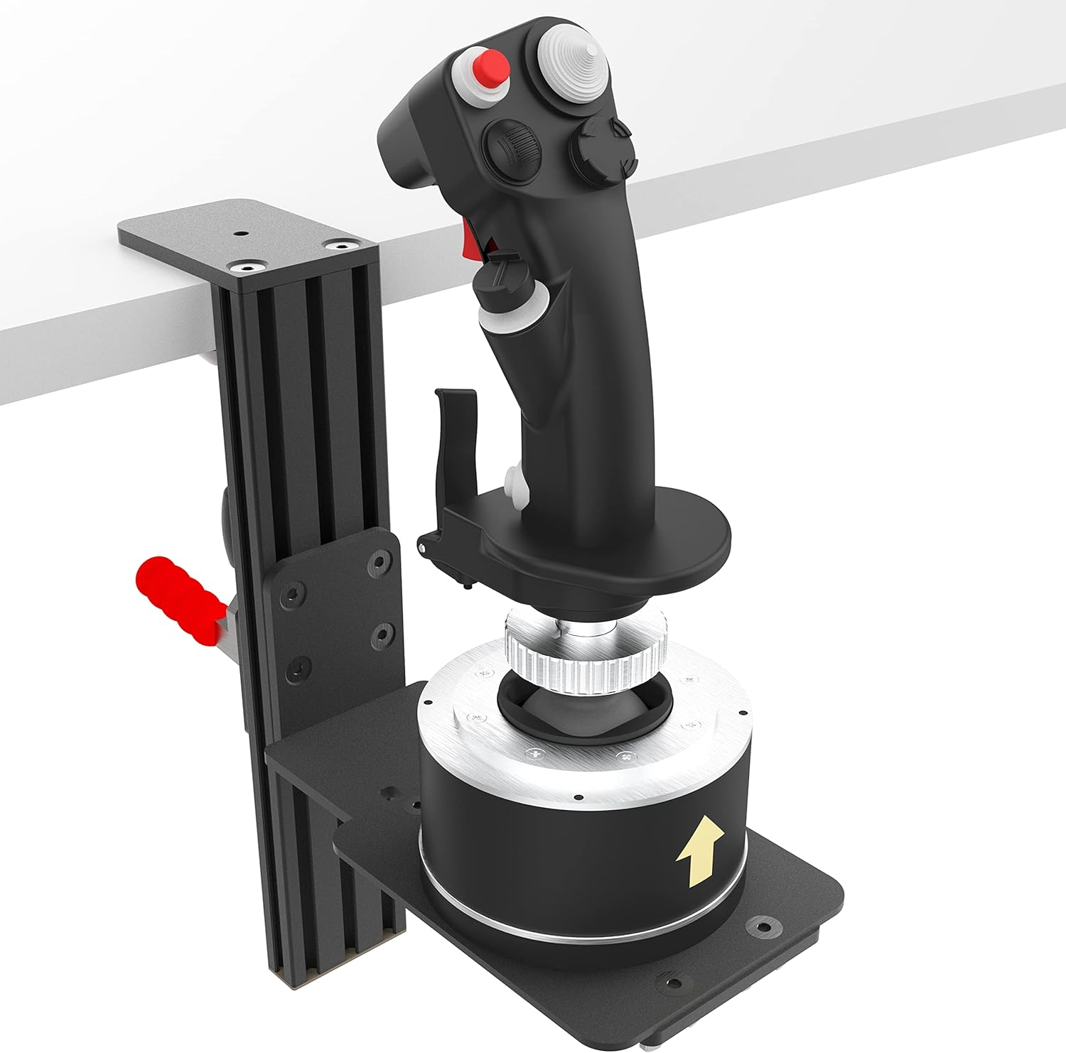 Easyget 2 Set Hotas Desk Mount for the Flight Sim Joystick, Throttle, MFD Compatible with Thrustmaster Hotas Warthog, Thrustmaster MFD (Color Black)