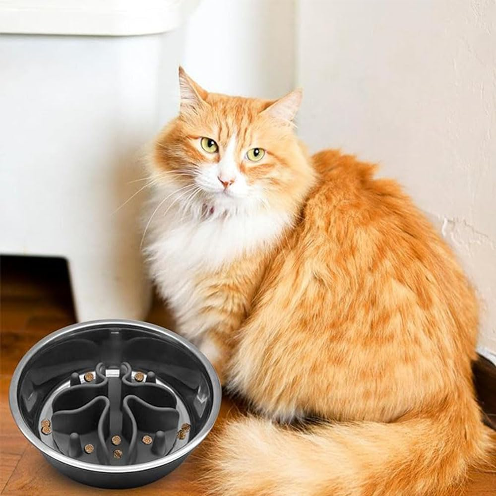 1 Pcs Slow Feeder Cat Bowl Insert,Silicone Slow Feeders for Cats and Dogs,Anti Slip Slow Food with Suction Cup,For Small, Medium, Large Dogs and Cats image number 6