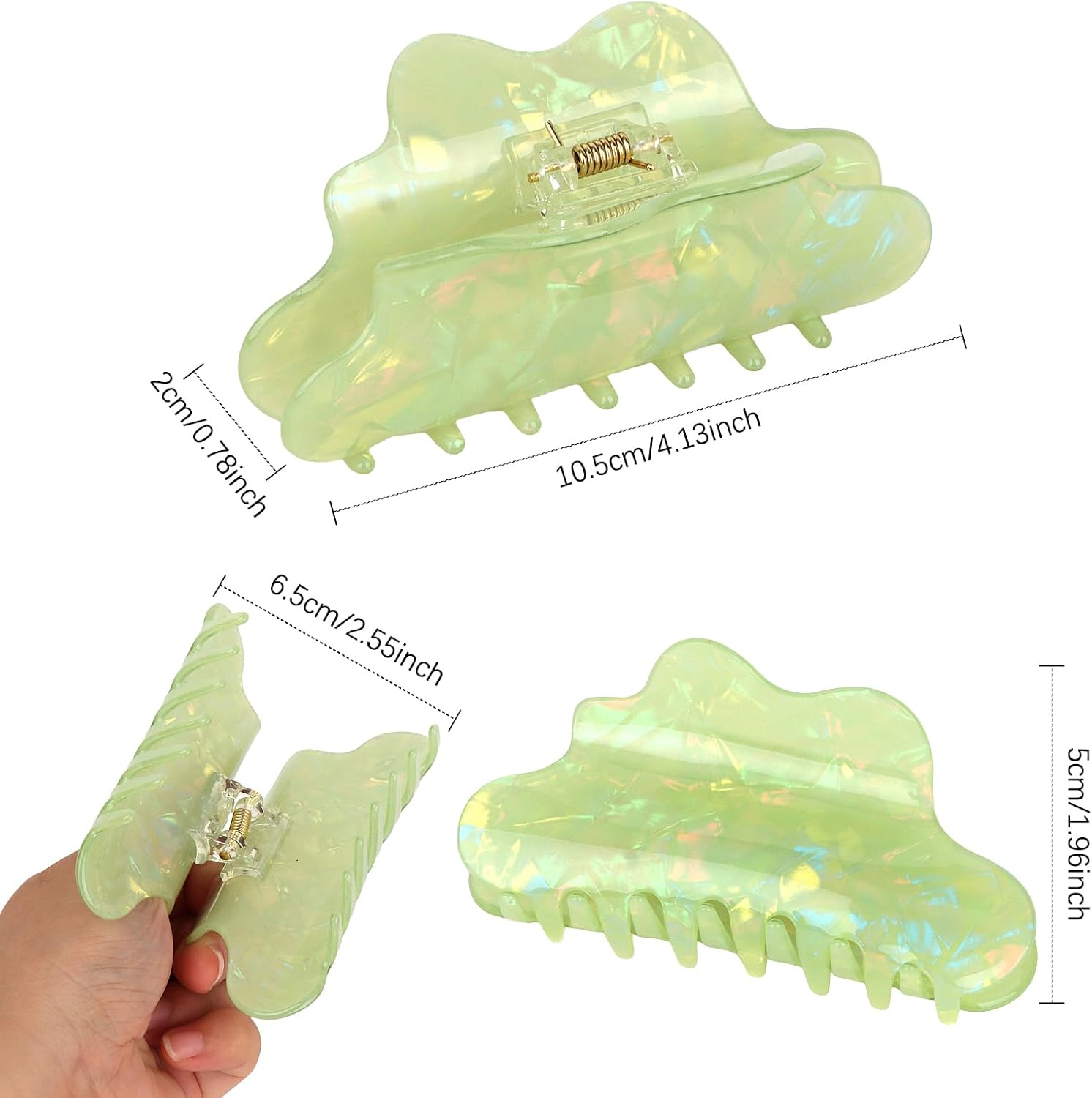 Pruadeor Pack of 5 Women'S Large Hair Clips Hair Clips Hair Accessories image number 4