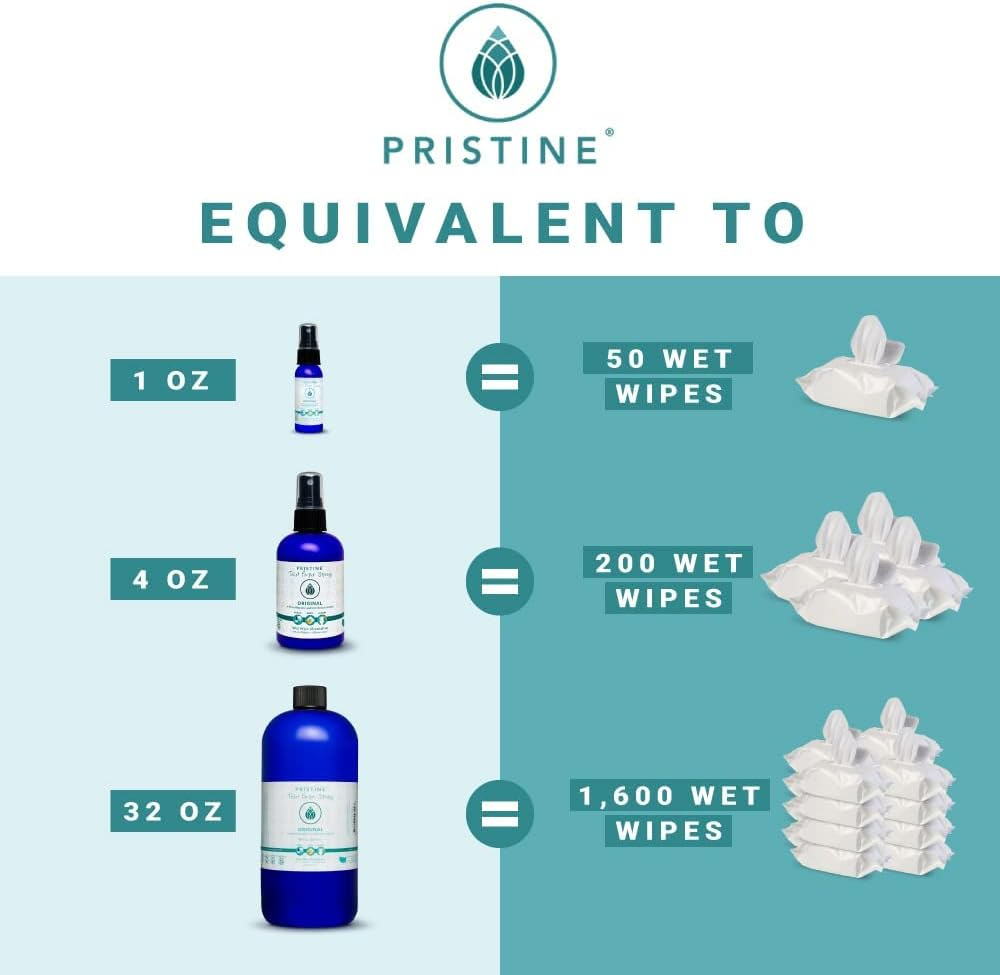 Pristine Toilet Paper Spray: as Seen on Shark Tank, the Planet Friendly, More Natural Alternative to Flushable Wet Wipes - Original 4 Oz image number 4
