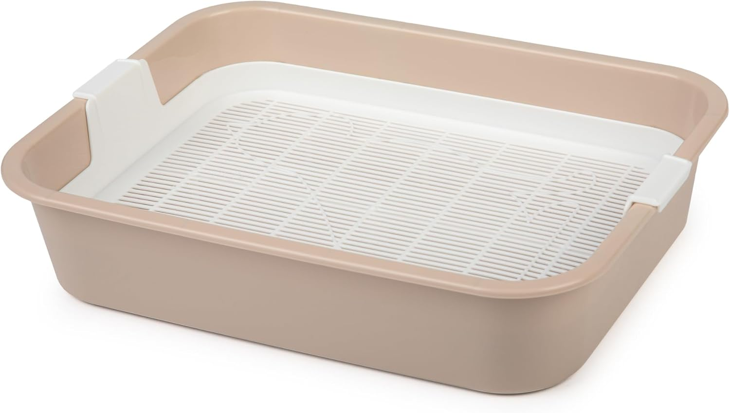 4Big.Fun Cat Litter Tray for Kittens, Cats, Rabbits & Guinea Pigs - Small, Beige, Modern, Easy to Clean, Low Entry, Removable Grille image number 6