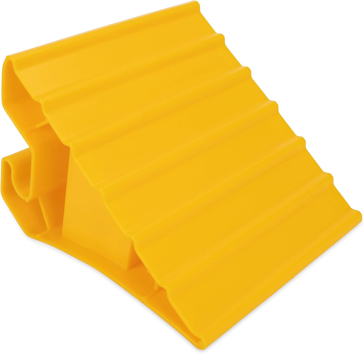 Camco Heavy Duty Big Yellow Chock - Helps Keep Your Trailer in Place so You Can Re-Hitch, Honeycomb Design for Extra Strength and Durability (44419) image number 1