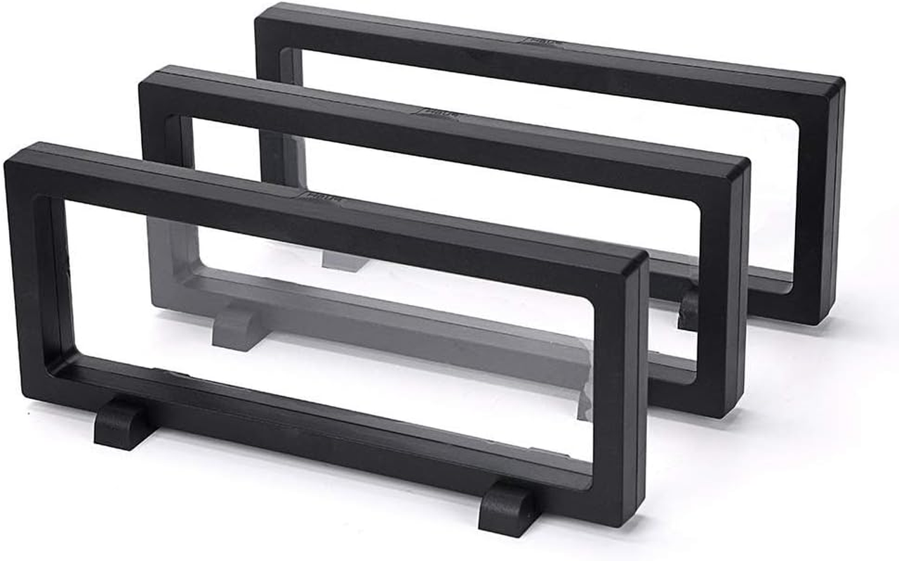 3-Pack Skelang 3D Floating Display Cases - Black Display Stand Holder 9"&times;3.54"&times;0.75" - Suspension Frame for AA Medallion, Antique Challenge Coins, Jewelry, and Pins image number 4