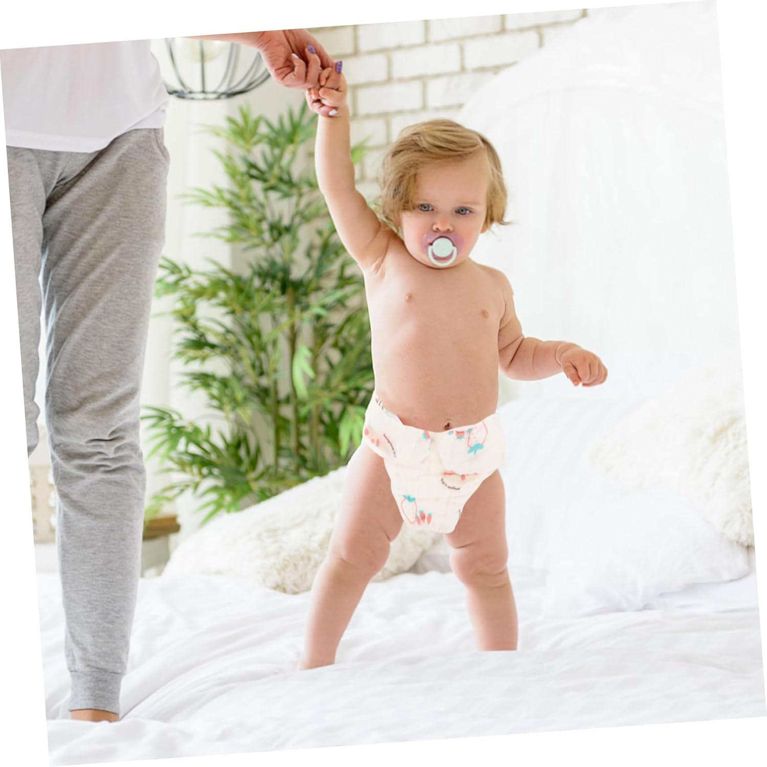 2 Pcs Reusable Diaper Pants Washable Gauze Nappies for Boy Girl Months up to Lightweight Breathable for Everyday Use image number 2