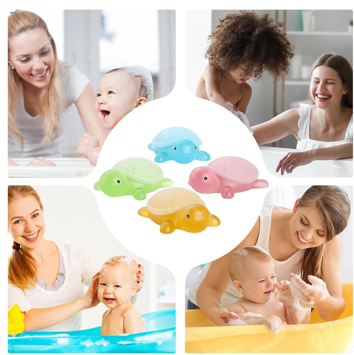 Jinyilwn Handmade Kids Soap - Kids Bath Soap, 4X Turtle Shape Creative Cute Soap | Cleansing Moisturizing Cleanser, Natural Mild Body Wash for Boys and Girls, Home Bathroom Use image number 3