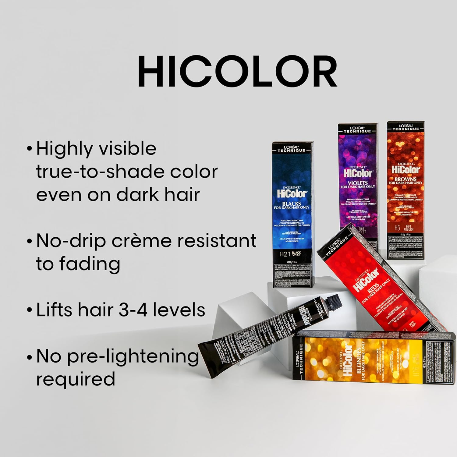 L'Oreal Paris Excellence Hicolor Permanent Hair Color, True Violet - Black Sapphire image number 6