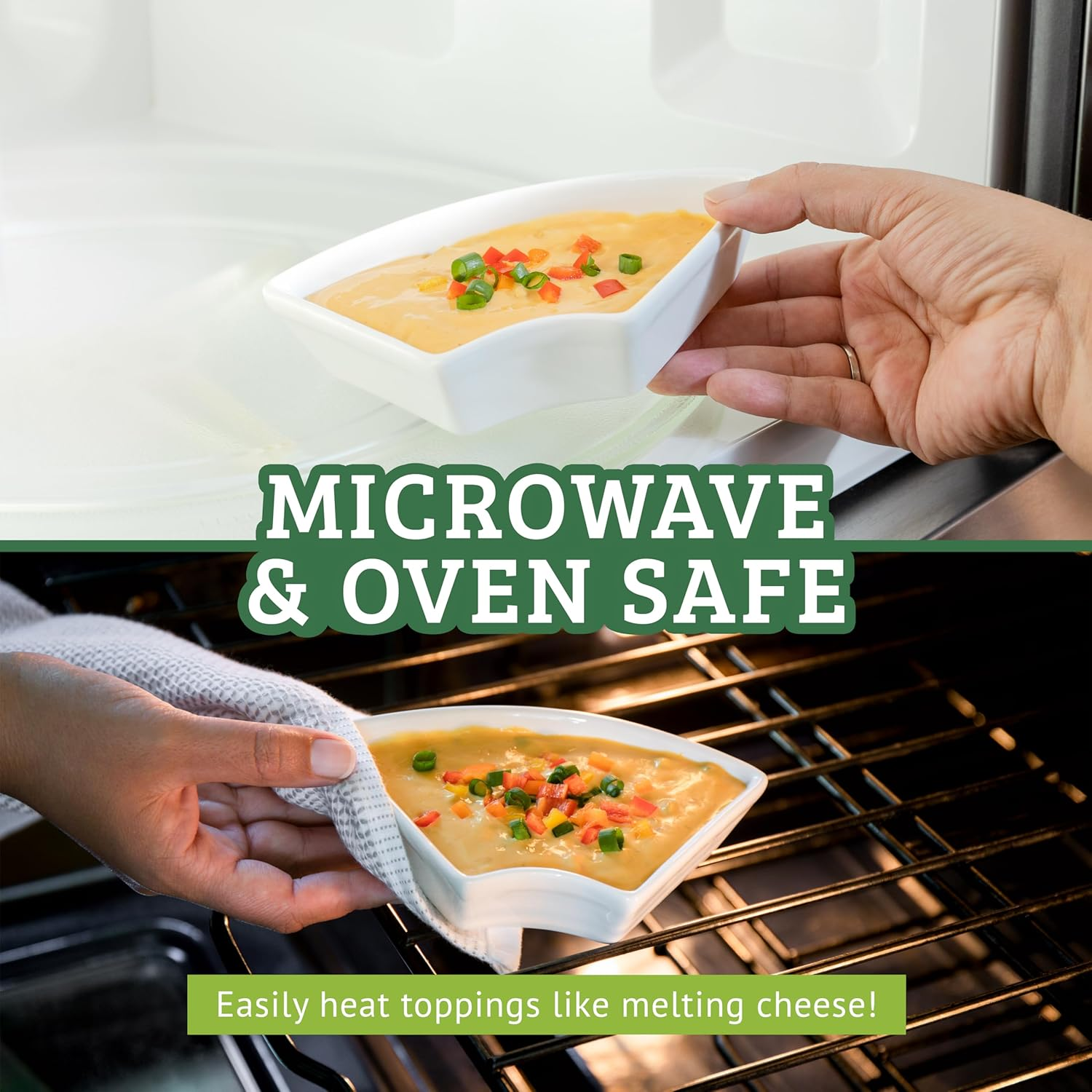 Chef Tacos Ceramic Taco Serving Platter - Divided Serving Tray for Taco Tuesday Lazy Susan Taco Bar - Chip and Dip Serving Set for Party - Appetizer Serving Tray for Salsa, Snacks &ndash; Taco Tray 26 Cm image number 2