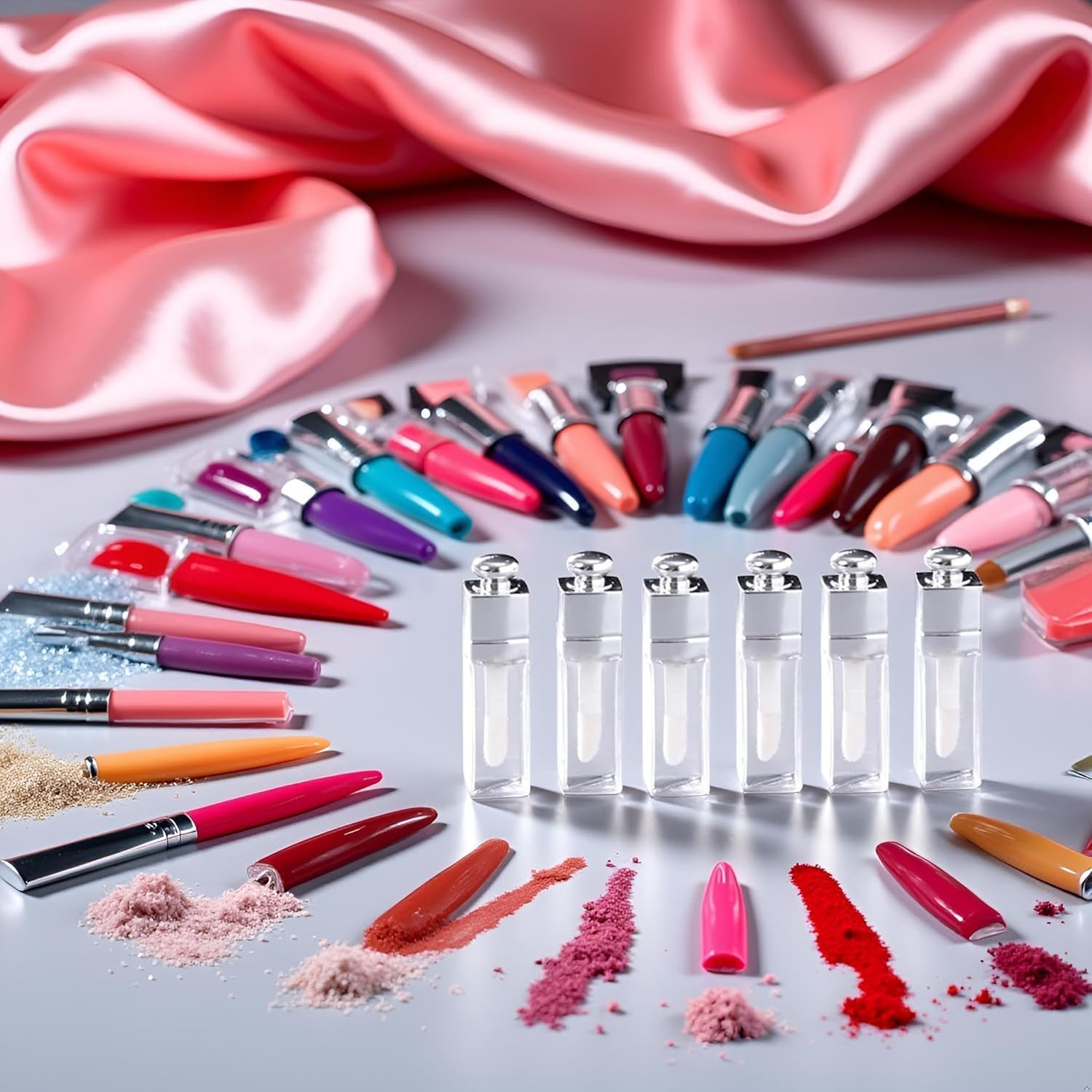 6 Pcs 3Ml Empty Lip Gloss Tubes Containers Clear Refillable Lip Balm Bottles Transparent Mini Lipstick Containers for DIY Makeup Lip Gloss Makeup image number 5