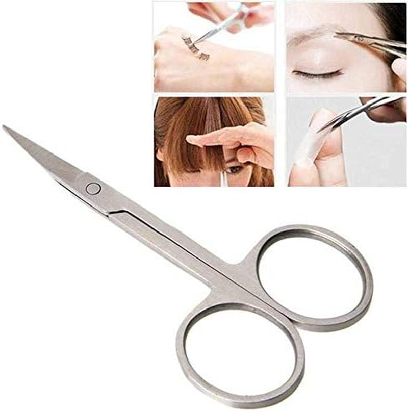 Myynti Stainless Steel Small Nail Eyebrow Nose Hair Scissors Cut Manicure Facial Trimming Tweezer Makeup Beauty Tool (Pack_Of_1) image number 5