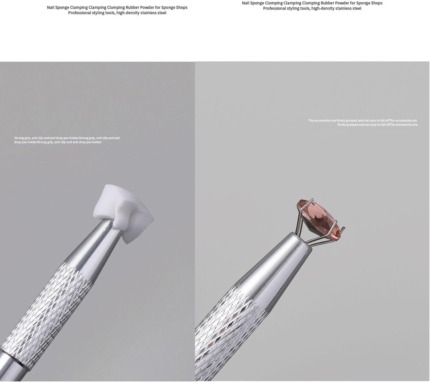 Highrock100Pcs Nail Art Sponges and 1Nail Sponge Metal Gripper for Ombre , Nail Art Sponge Brush, Manicure Accessories for Nails, Nail Art Sponges for Ombre (White) - Multicolor image number 4