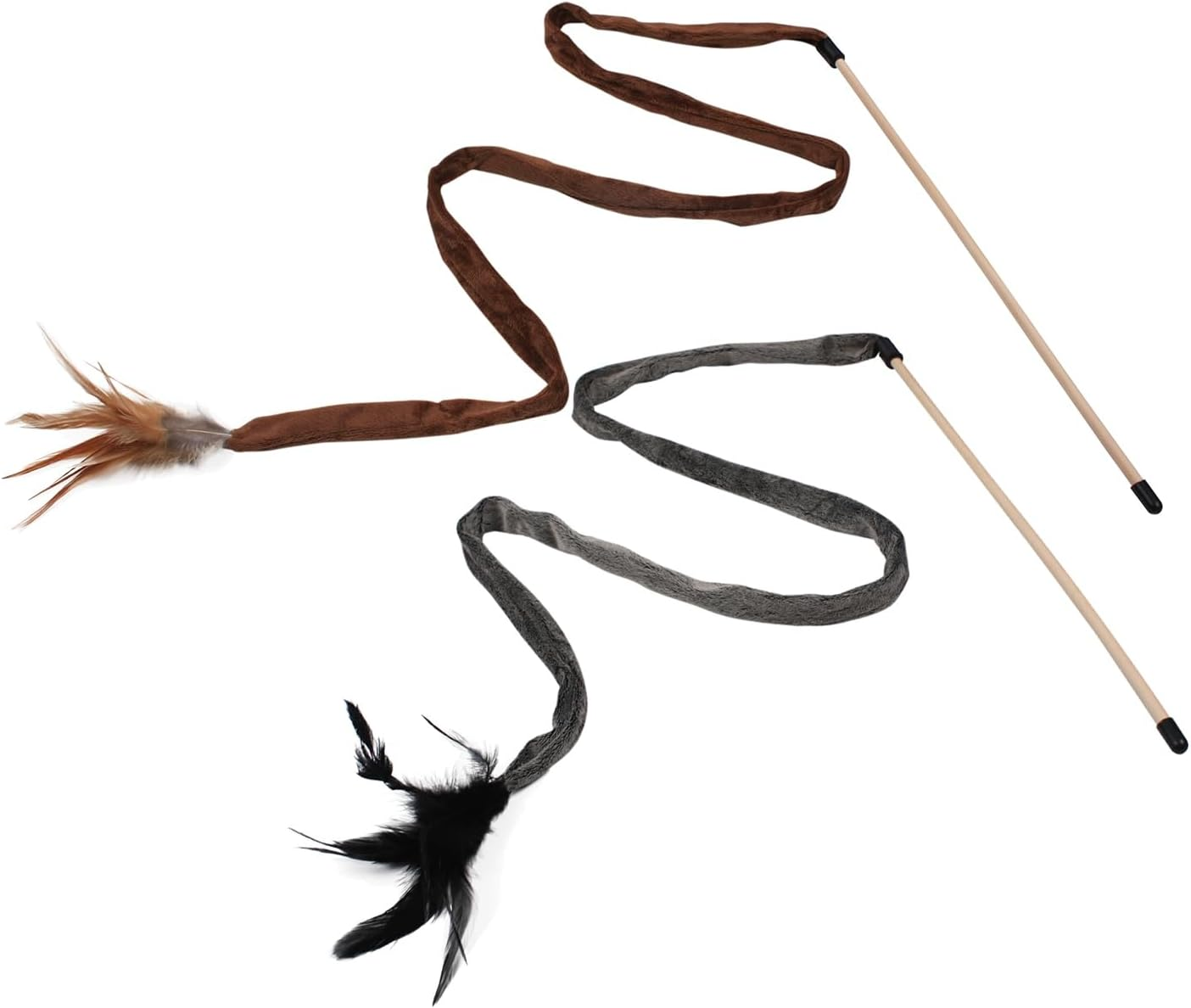 Patapalooza Cat Rod with Feathers and Rattle, Ideal for Stimulating Play and Promoting Physical and Mental Movement