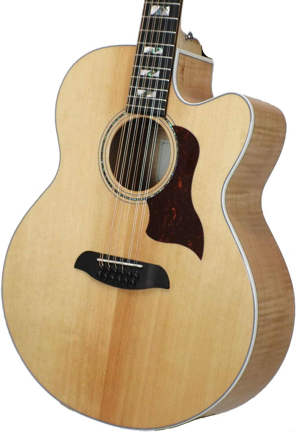Sawtooth Solid Spruce Top Jumbo Cutaway 12 String Acoustic Electric Guitar with Flame Maple Back and Sides Right-Handed image number 4