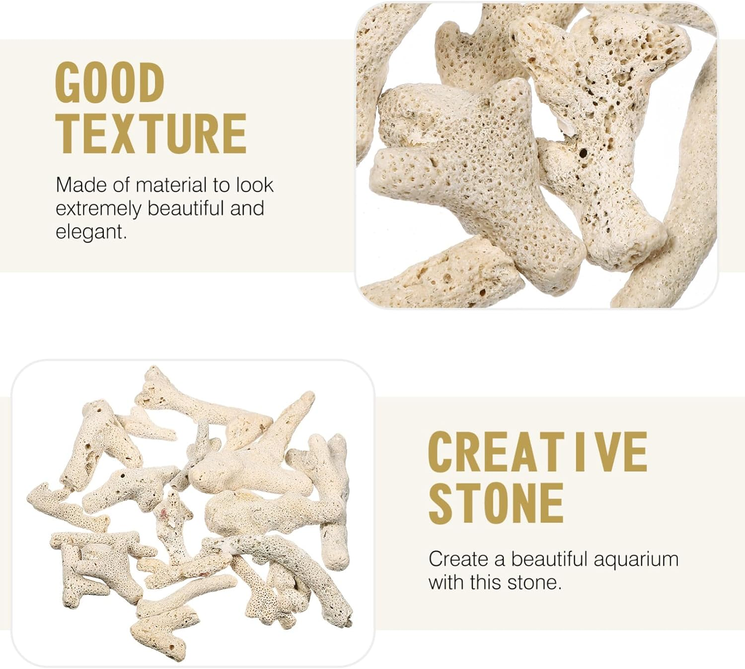 TEHAUX Fish Tank Filtration Material 500G Aquarium Decorative Stones 3-10Cm Synthetic Coral Stone for Freshwater and Saltwater Aquariums image number 5