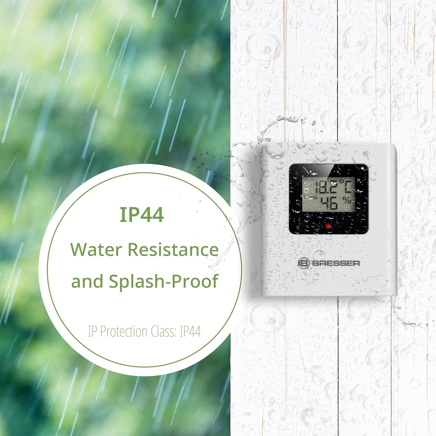 Bresser Climatemp TB 7007201 Wireless Weather Station with Outdoor Sensor with LCD Colour Display and Two Alarm Times, Black/Grey image number 6