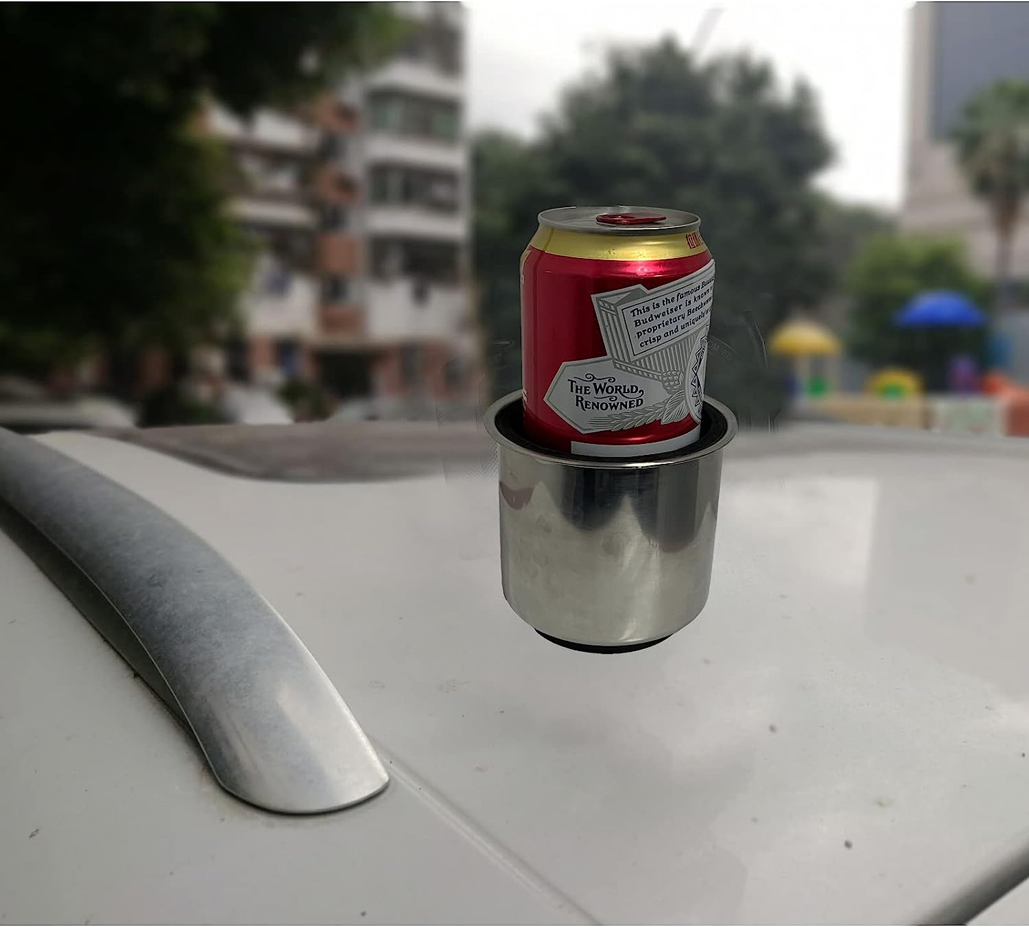 Pmsanzay Horizontal Mounting Magnetic Cup Holder Beverage Holder Drink Holder- Great for Tractors -Horizontal Mounting, Stainless Steel ( with Buffer Protection Layer ) image number 3