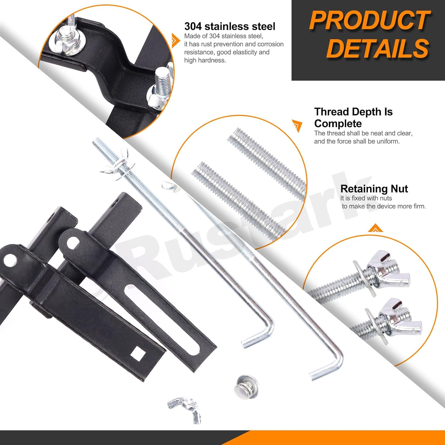 10.6&rdquo;/27Cm Adjustable Battery Hold down Kit Universal Car Battery Holder Universal Crossbar with J Bolt Battery Hold down Bracket for Cars Suvs image number 3