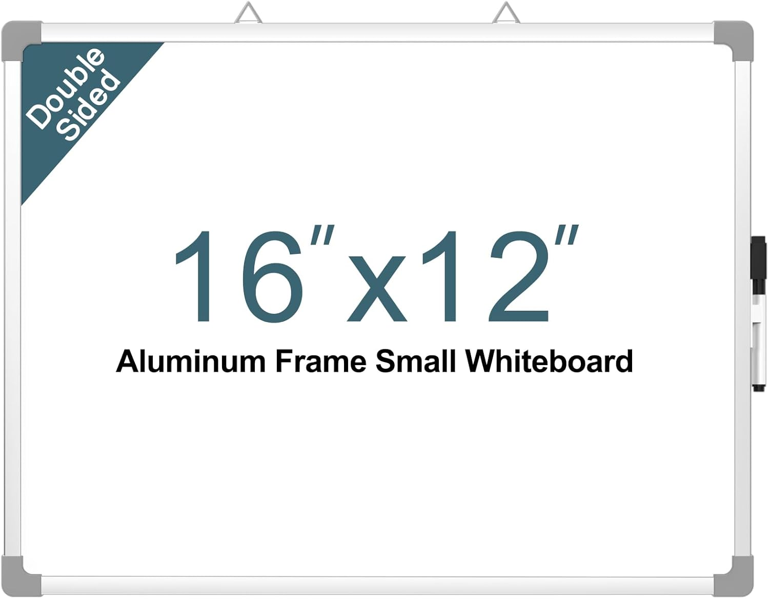 Maxgear Dry Erase Board for Wall, Aluminum Frame 16" X 12", Double-Sided Magnetic White Board Dry Erase, Small Hanging Whiteboard, Portable for Planning Drawing Memo to Do List School Home Office image number 1