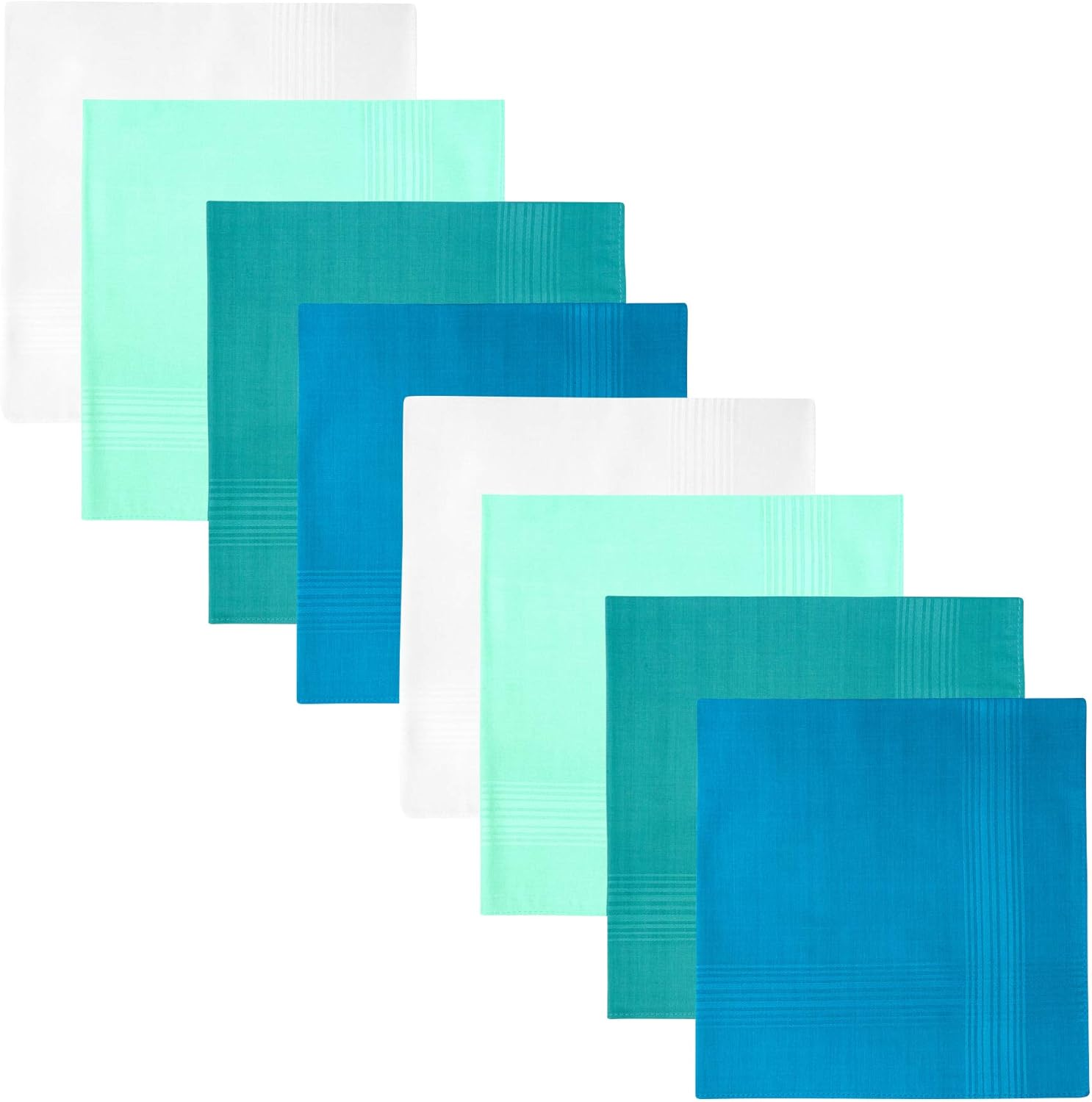 Retreez 8 Piece Pure Cotton Assorted Men'S Handkerchiefs Hanky Gift Box Set image number 3