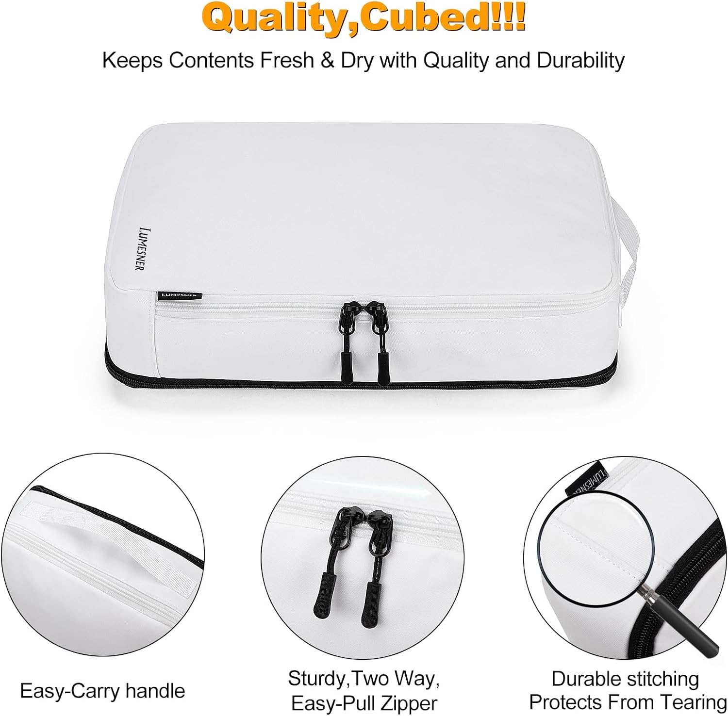 Velaybor 8 Set Compression Packing Cubes for Travel, Waterproof Luggage Organizers, Suitcase Organizer Set for Carry-On & Checked Baggage, Travel Accessories for Men & Women