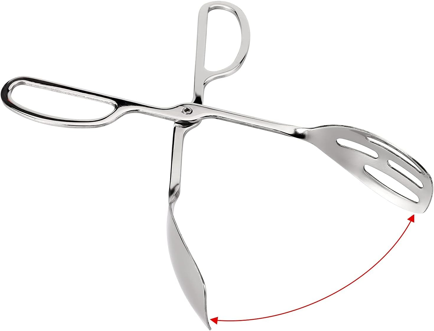 Jucoan 2 Pack Buffet Tongs Salad Tongs, 10 Inch Stainless Steel Food Serving Tongs Bread Tongs with Scissor Handles for Kitchen, Party image number 2