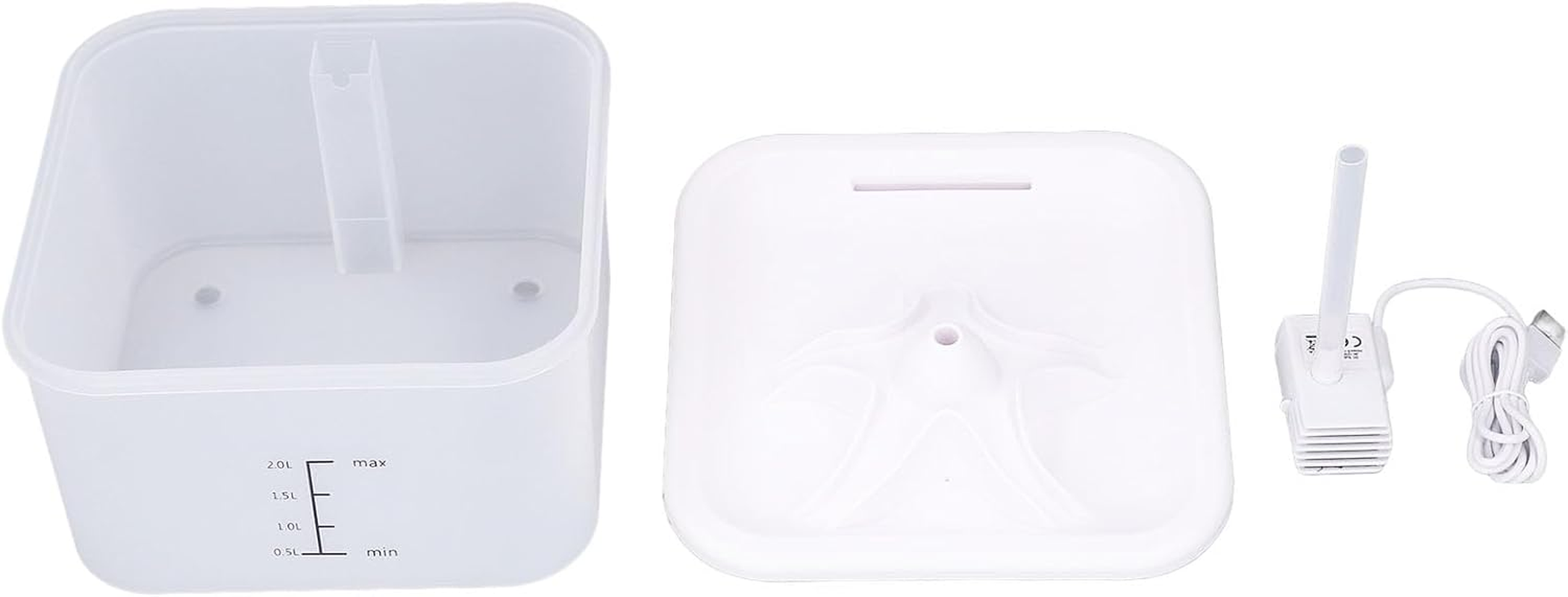 PAOORTS Cat Water Fountain Automatic Circulation Filtration Detachable Quiet Intelligent Pet Water Fountain Cat Water Dispenser image number 5