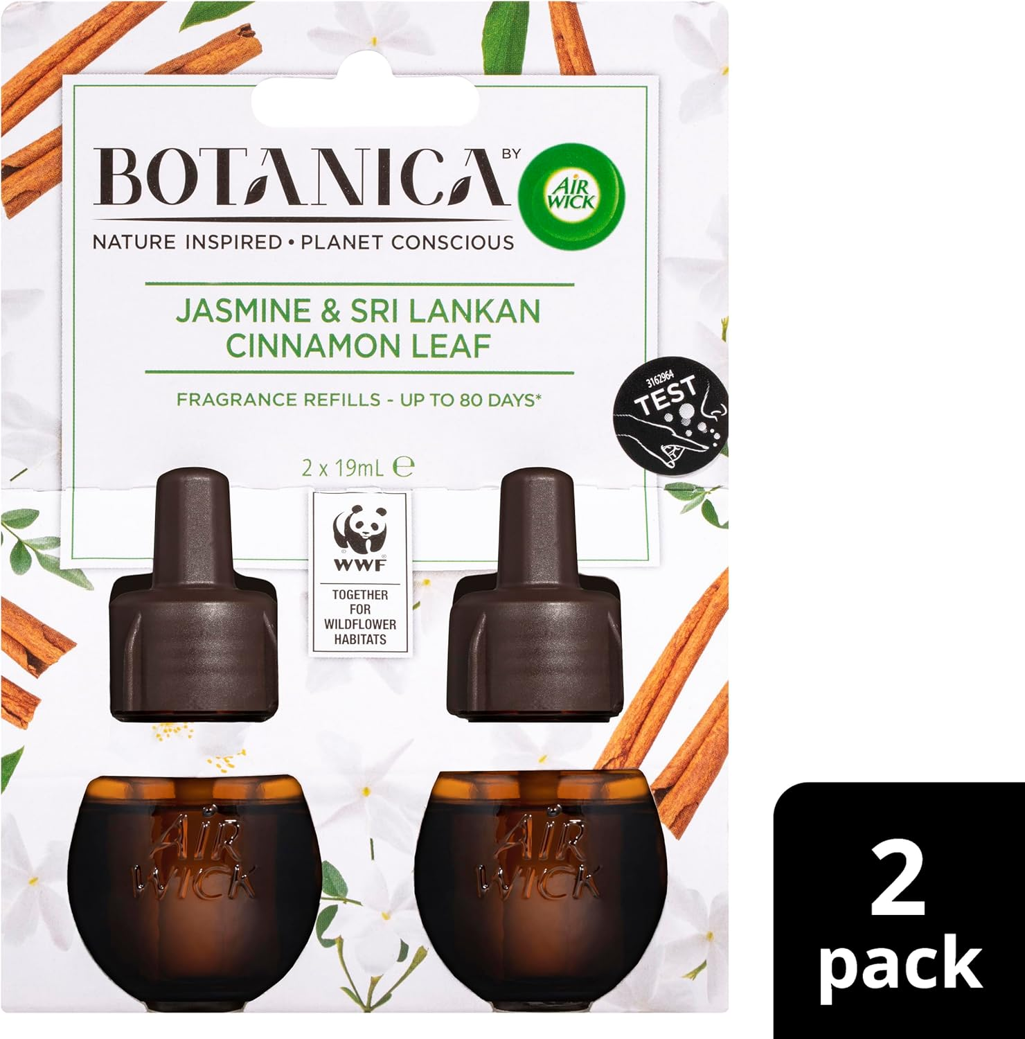 Botanica Jasmine and Sri Lankan Cinnamon Leaf Fragrance Refill 19 Ml (Pack of 2) image number 3