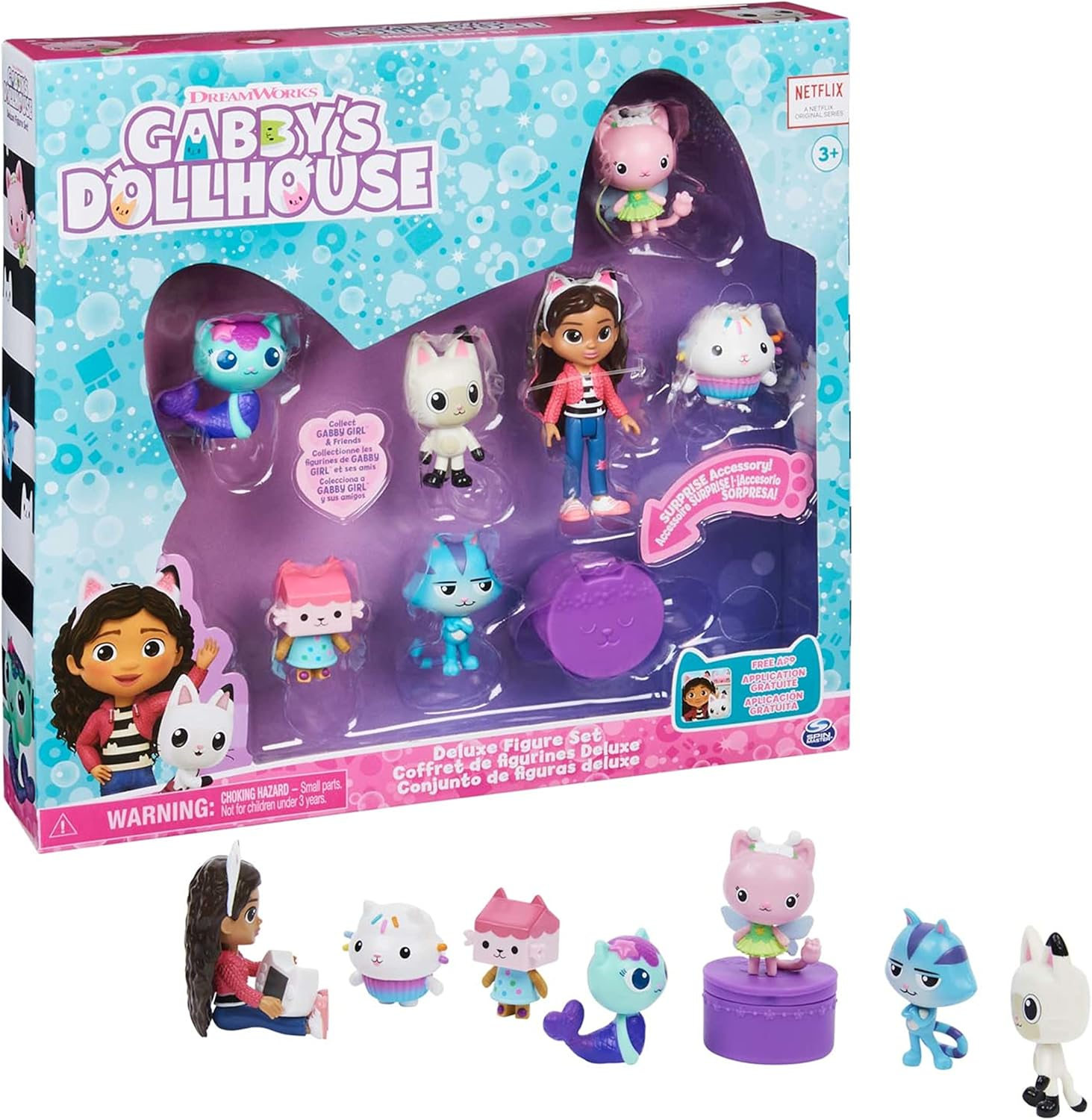 Gabby'S Dollhouse, Deluxe Figure Gift Set with 7 Toy Figures and Surprise Accessory, Kids Toys for Ages 3 and Up