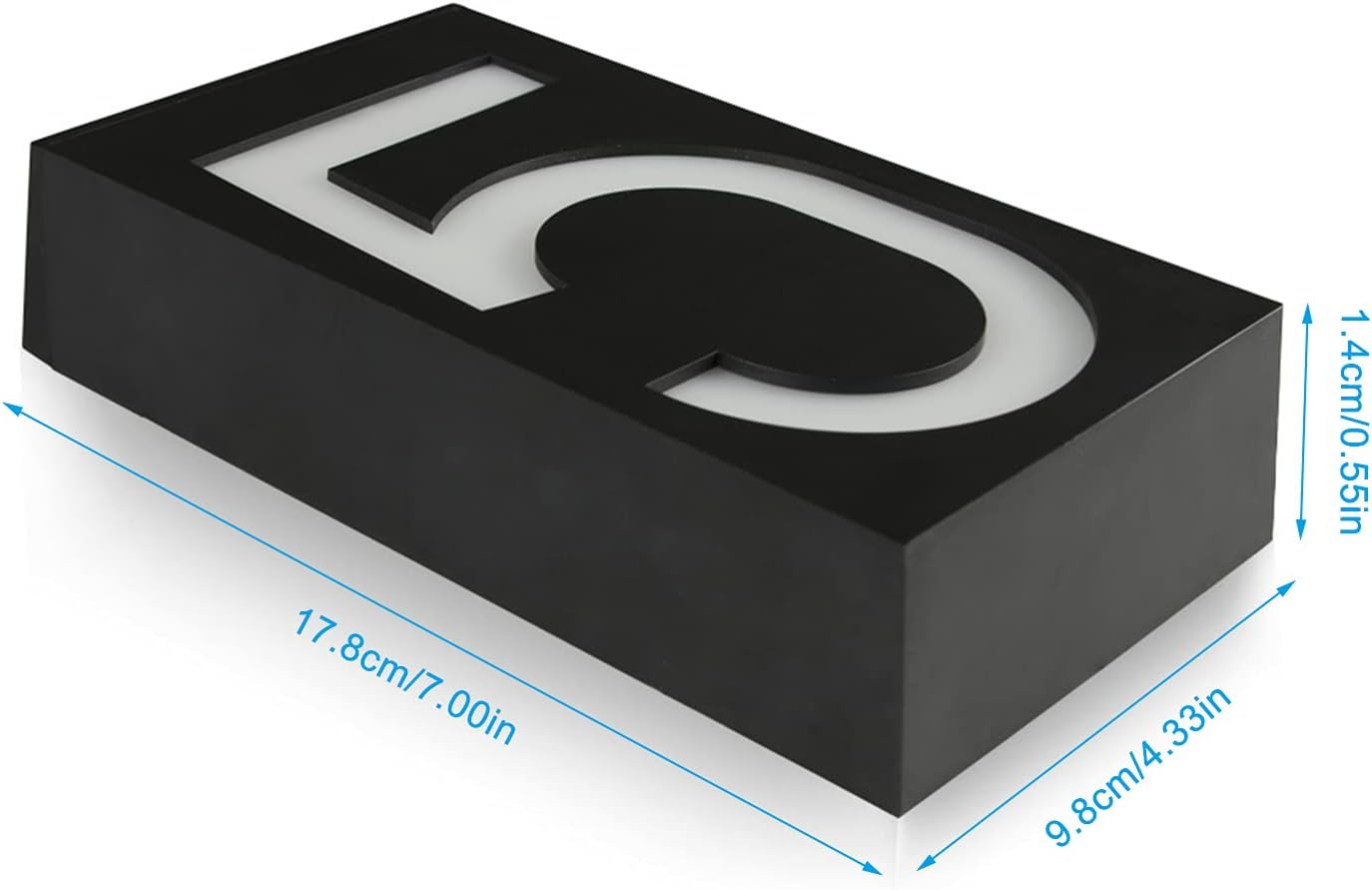 Solar House Number Light LED Illuminated Address Plaque for Houses Address Numbers Solar Powered LED Address Sign for Home Villa Yard Street 1 - 4 image number 6