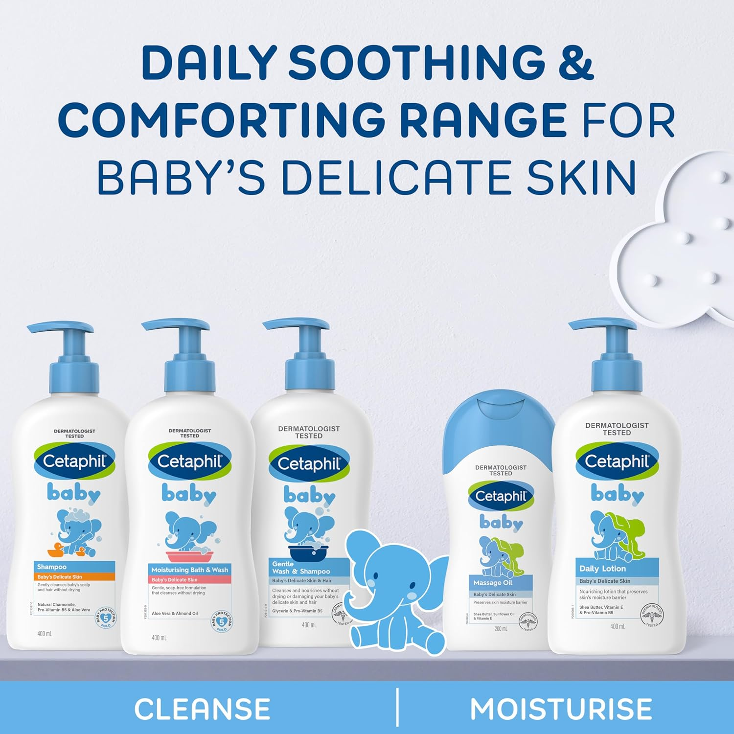 Cetaphil Baby Skincare Routine Bundle. Includes Cetaphil Baby Gentle Wash and Shampoo 400Ml and Cetaphil Baby Daily Lotion 400Ml. Designed for Baby'S Sensitive Skin. Dermatologist Tested image number 5