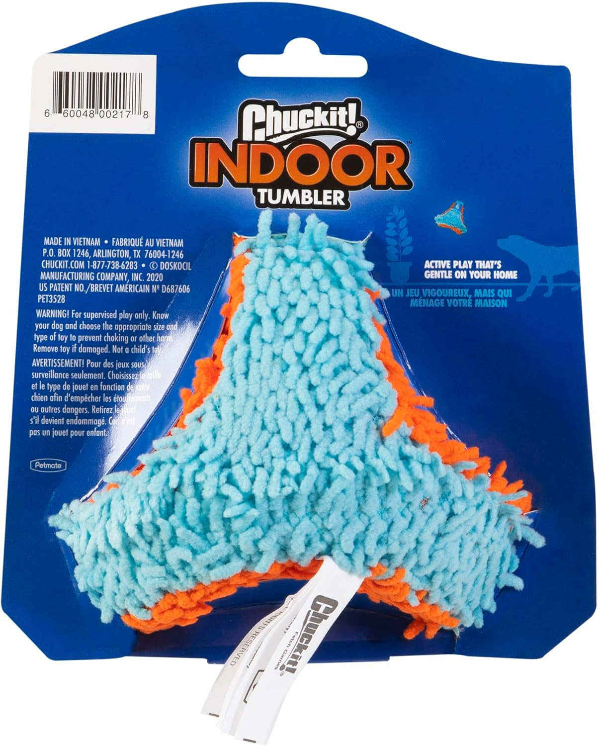 Chuckit! 216201 Indoor Tumbler Dog Toy, Orange/Blue, Medium image number 3