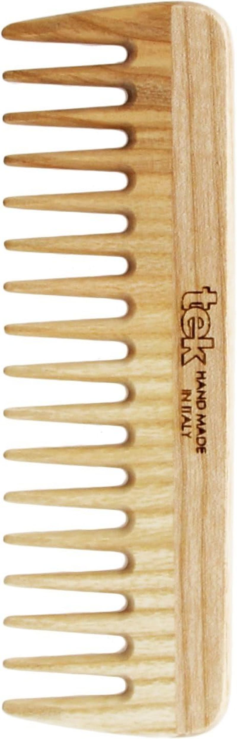 TEK 【Handmade by Italian Artisans】All Natural Material Tek Comb Large Natural Hair Brush image number 1