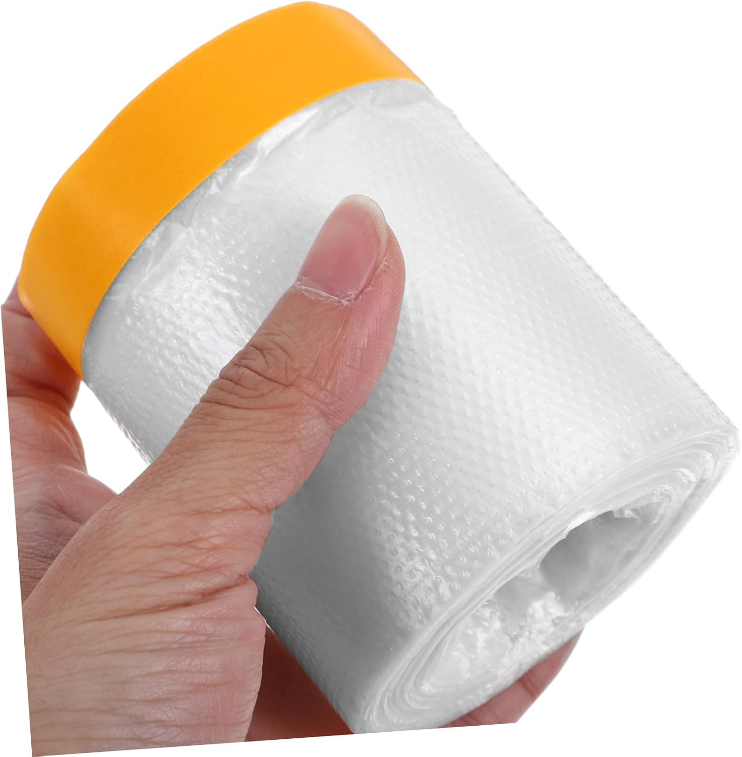 OSALADI 3 Rolls Paint Protection Film Plastic Sheeting Adhesive Masking Tape, Dustproof Protective Cover for Furniture, Walls, Cars, and Renovation Use, 30Cm 40Cm 55Cm Each Roll image number 1