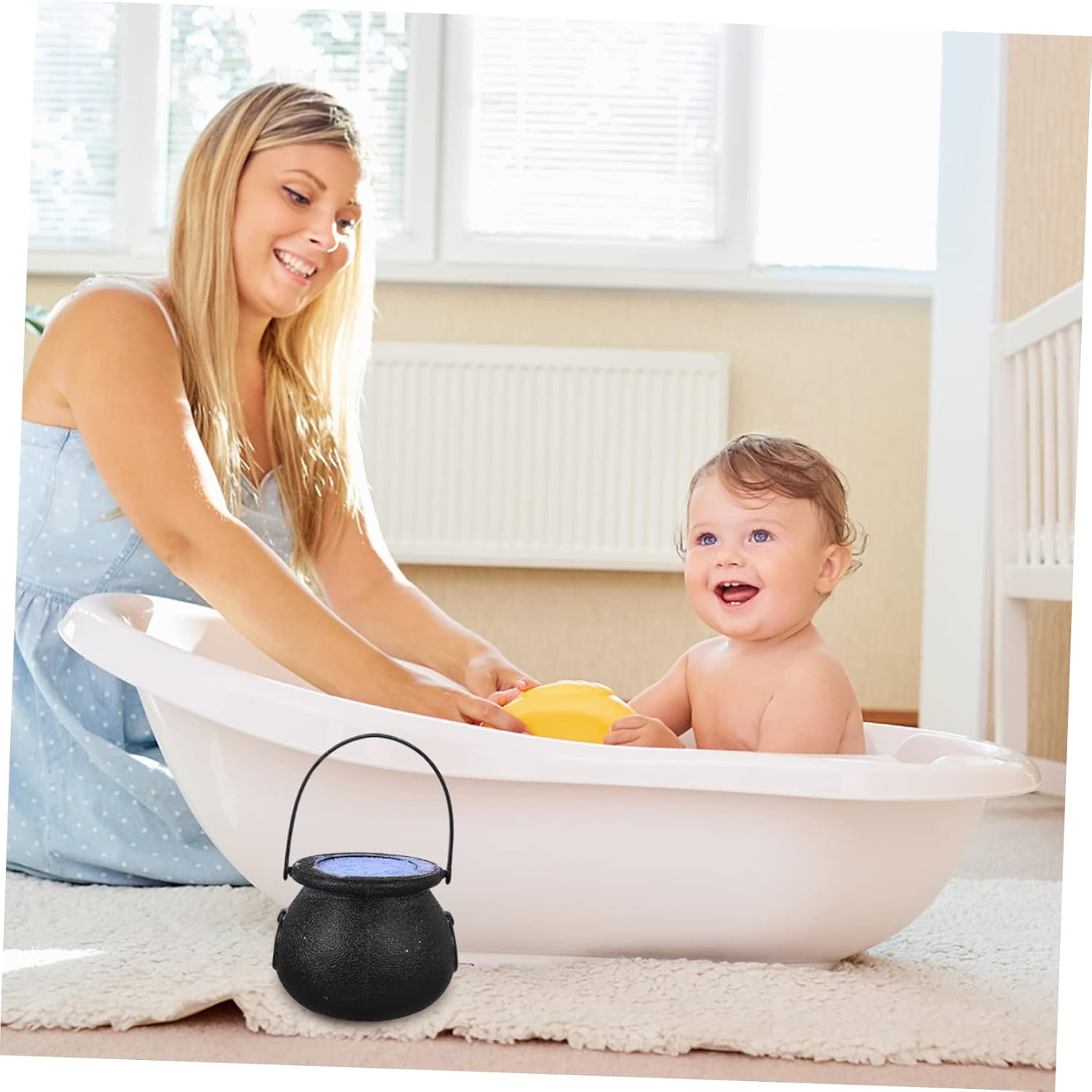 Ipetboom Bath Salt Ball Bath Bomb Halloween Pumpkin Jack O Lantern Rainbow Bubble Soothing Skin Care Sea Salt Surprise for Home Travel Hotel image number 3