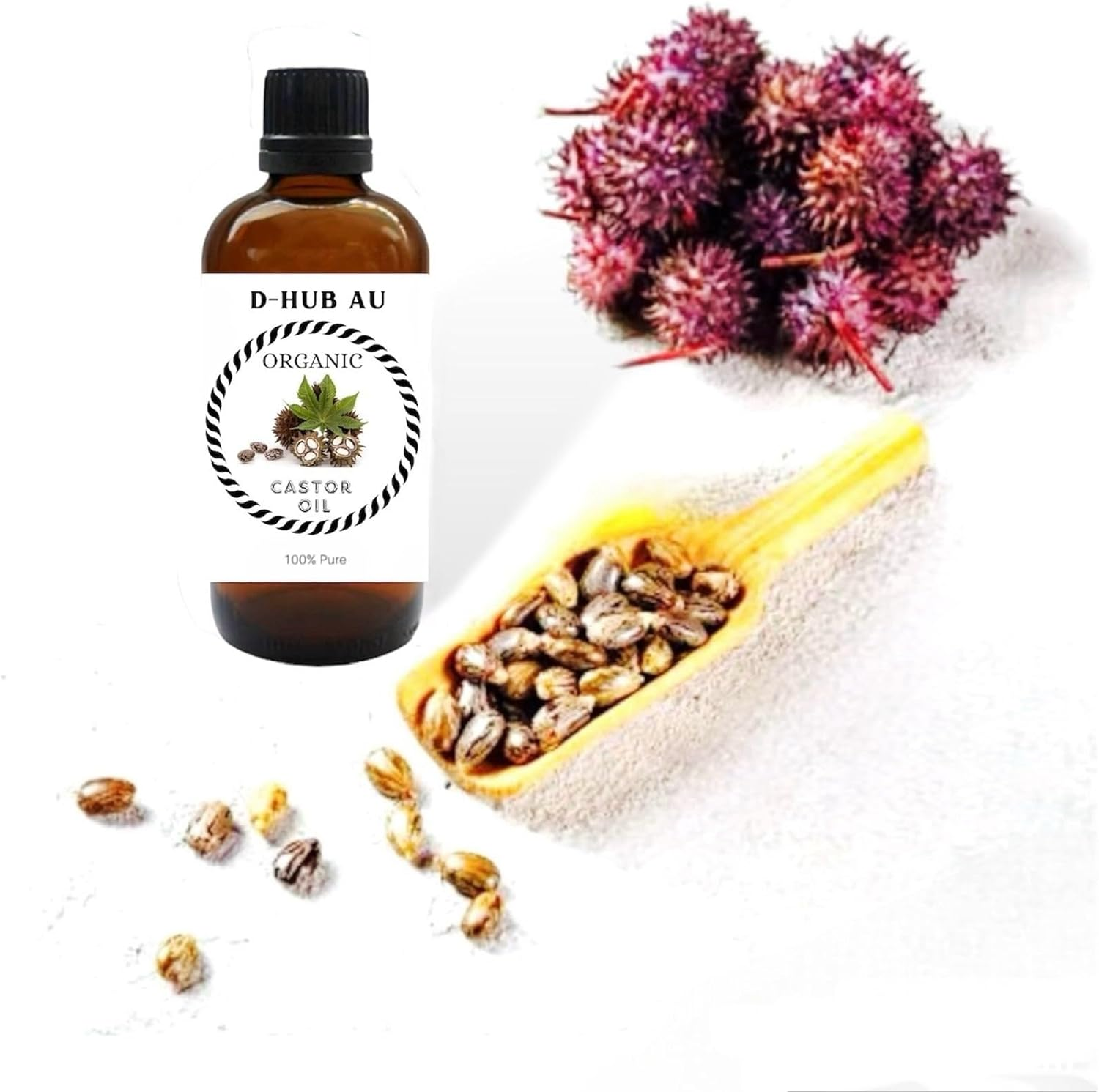 D-HUB AU: 100Ml Organic Castor Oil Pure Cold Pressed Hair Oil Lash Serum, Certified Pure Castor Oil for Hair Growth Serum, Castor Oil Pack Hexane Free for Eyebrows, Eyelash Serum, Scalp Oil, Beard Growth Oil , Body Massage Oil for Dry Skin | Packaging in Australia May Vary. image number 4