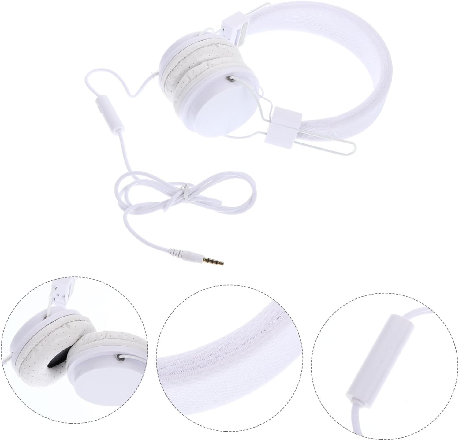 Tofficu Wired Over-Ear Gaming Headset Wired Control for Computer White Suitable for Gamers and Online Streaming image number 6