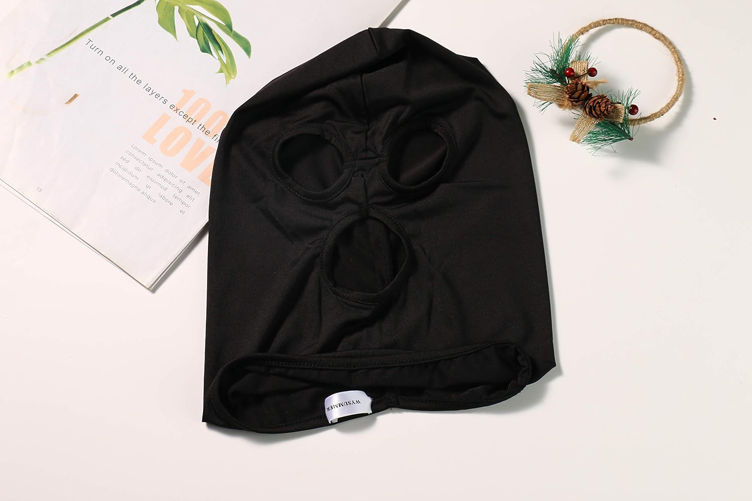 WYSUMMER 3 Hole Full Face Mask, Women Men Thin Balaclava Face Mask for Motorcycle Bike Hunting Cycling Cap Ski image number 5