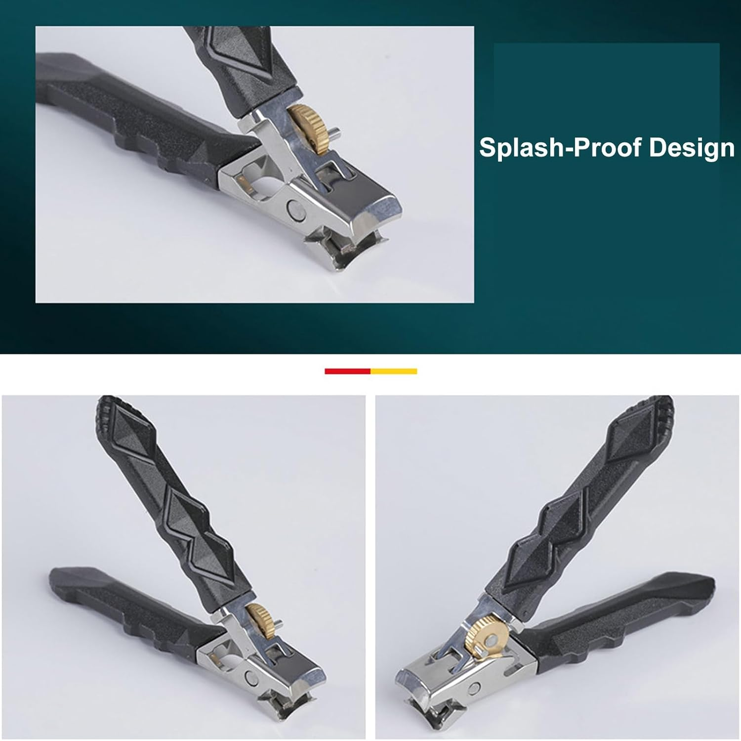 Zoerely Orthoclip, Funfany Orthoclip, Vianys Orthoclip, Double Configuration of Oblique and Flat Mouth, Stainless Steel Nail Clippers with Safety Lock for Thick Nails(Oblique Mouth*2) image number 2