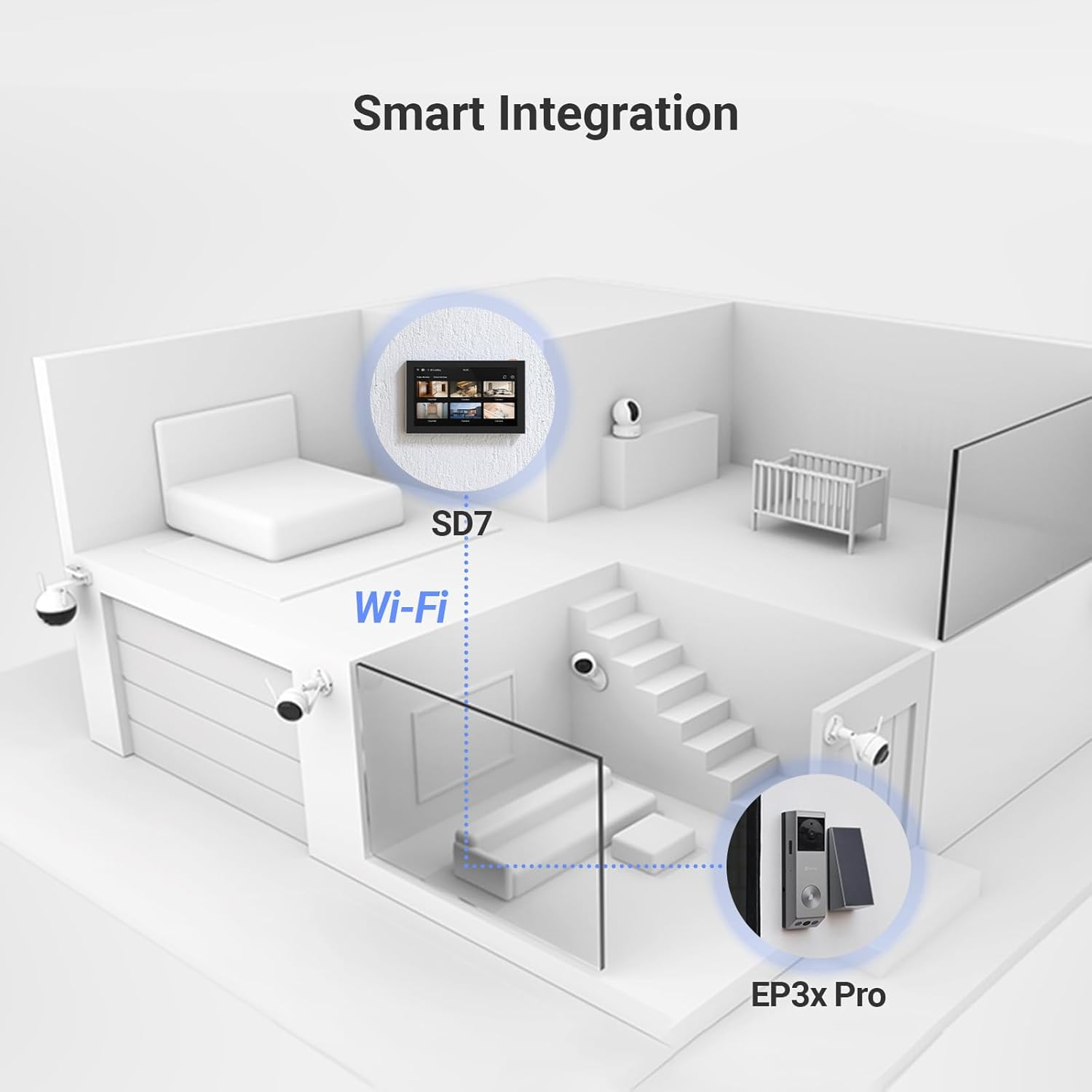 EZVIZ 2K Dual-Lens Video Doorbell Camera, Solar Panel Included Charge without Removing, Package Detection, 32GB Local Storage No Monthly Fee, Wired or Battery, Colour Night Vision, EP3X Pro image number 4