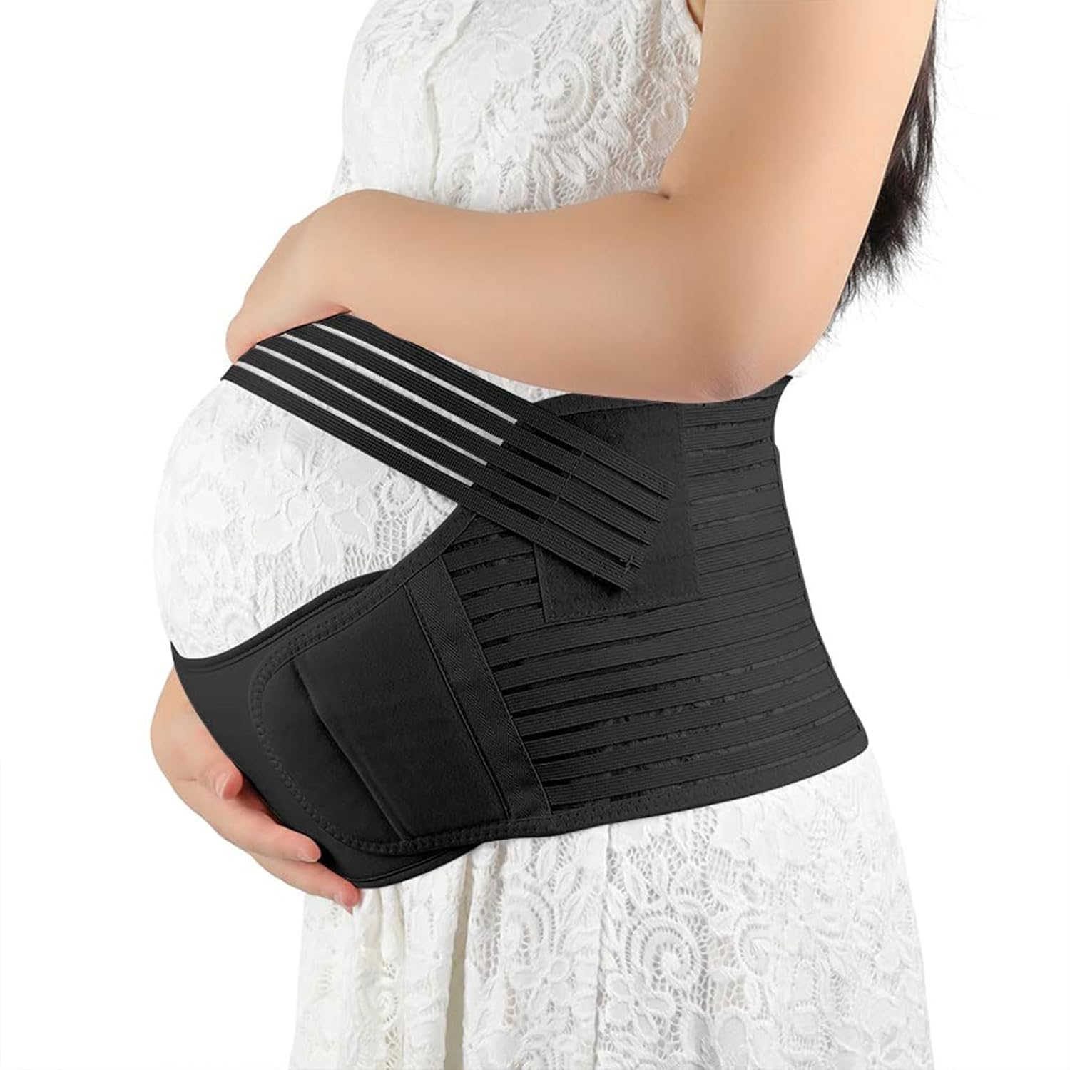 CTOUUGRS Pregnancy Belly Support Band, 3 in 1 Maternity Belly Band for Pregnant Women, Pelvic Waist Back Abdomen Pain Relief, Breathable Belly Band Pregnancy Support, Size XL image number 1