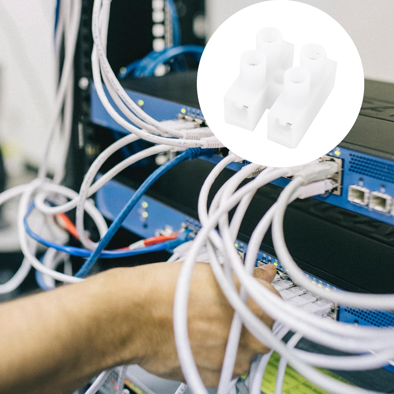 BAZEITFLOW 100Pcs 2-Pin 10A Screw Type Quick Connect Terminals, Flame Retardant Small Wire Connectors Kit for Electrical Cable Wiring and Power Line Connections image number 5