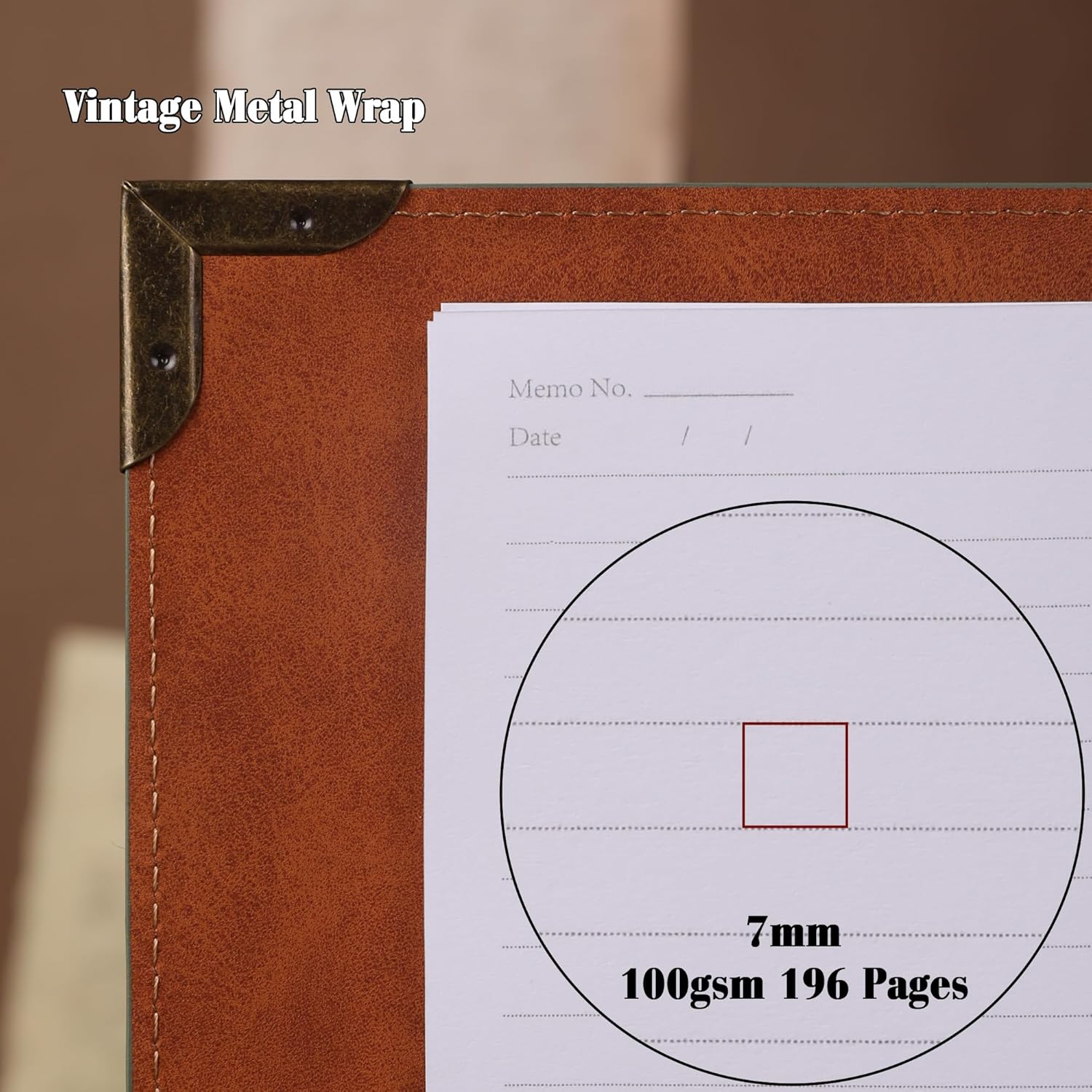 TIEFOSSI A5 Binder 6 Ring Notebook for Women Men, Hardcover PU Leather Journal, Compass Vintage Journal, College Ruled Notebooks for School, Planner, Travel, Work, Organizer image number 6