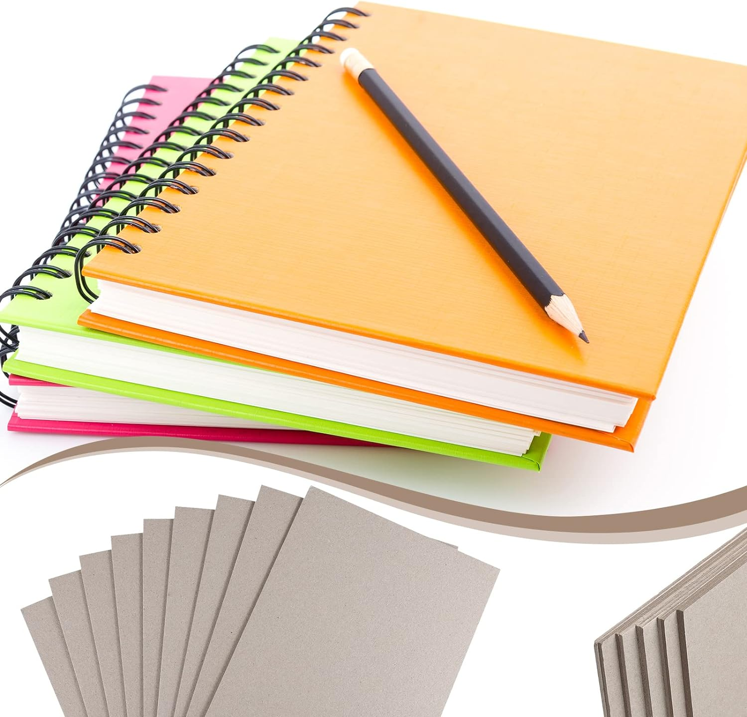 BBTO 20 Pcs Book Board, Binders Board Chipboard Designer Bookboard Heavy Duty Chipboard Sheets Bookbinding Supplies for Book Binding Materials Cover(8.5 X 11 In,80 Pt) image number 1