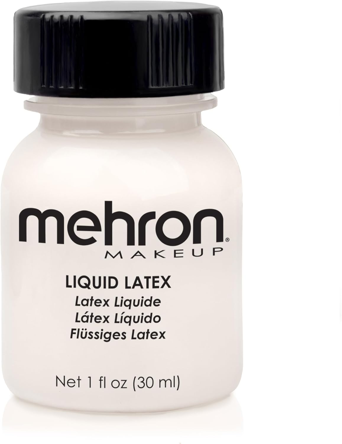 Mehron Makeup Liquid Latex | SFX Makeup | Halloween | Latex Glue for Skin | Prosthetic Glue 1 Fl Oz (30 Ml) (Light Flesh) - 4.5 Fl Oz, Clear